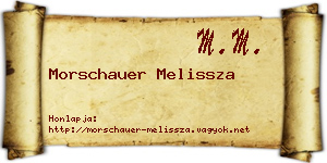 Morschauer Melissza névjegykártya